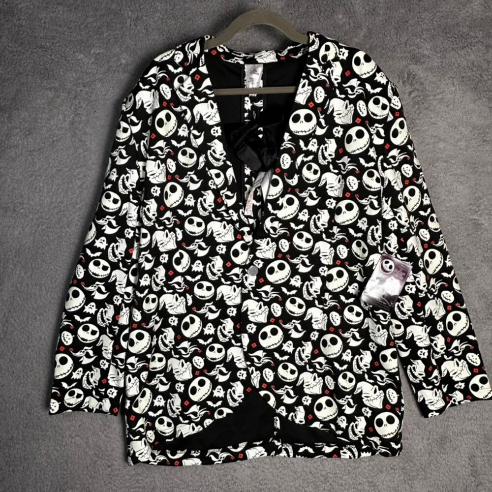 Disney NWT Men's L/XL Nightmare Before Christmas Glow in the Dark Blazer